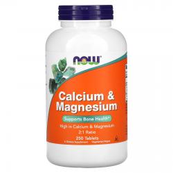 Now Foods Calcium & Magnesium 250 Tablets