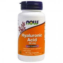 Now Foods Hyaluronic Acid 50 mg with MSM 60 vcaps