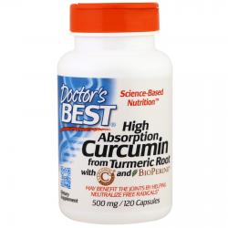 Doctor's Best High Absorption Curcumin from Turmeric Root 500 mg 120 caps