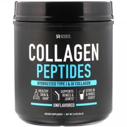 Sports Research Collagen Peptides Hydrolyzed Type 1 & 3 Без Добавок 454 грамма