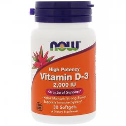 Now Foods Vitamin D-3 2.000 IU 30 soft