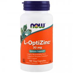 Now Foods L-OptiZinc 30 mg 100 vcaps