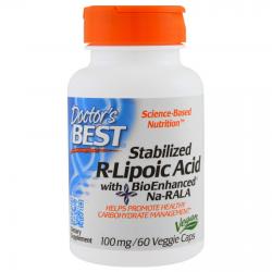 Doctor's Best Stabilized R-Lipoic Acid 100 mg 60 vcaps