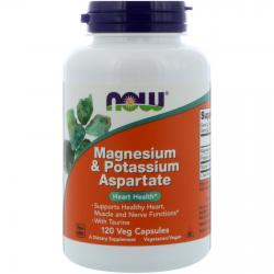 Now Foods Magnesium & Potassium Aspartate 120 vcaps