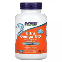 Now Foods Ultra Omega 3-D + Vitamin D-3 90 softgels