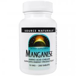 Source Naturals Manganese 10 mg 250 tabs