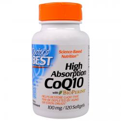 Doctor's Best CoQ10 with BioPerine 100 mg 120 softgels