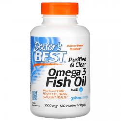 Doctor's Best Omega 3 Fish Oil with goldenomega 1000 mg 120 softgels