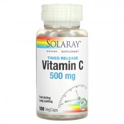 Solaray Vitamin C with Rose Hips & Acerola 500 mg 100 vegcaps