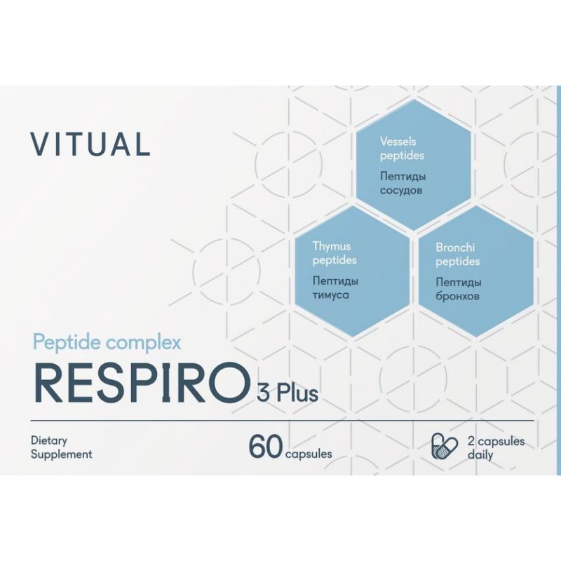VITUAL RESPIRO Peptide Complex Пептидный комплекс Респиро 3 Плюс 60 капсул - фото 1