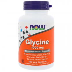 Now Foods Glycine 1000 mg 100 vcaps