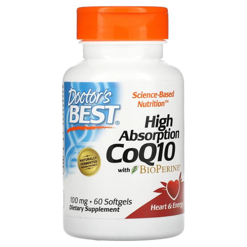 Doctor's Best CoQ10 with BioPerine 100 mg 60 softgels - фото 1