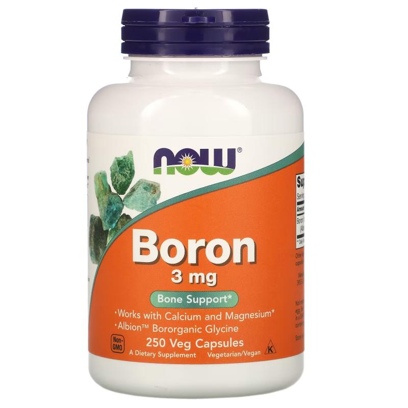 Now Foods Boron 3 mg 250 caps - фото 1