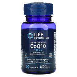 Life Extension Super Ubiquinol CoQ10 100 mg with PQQ Enhanced Mitochondrial Support 30 softgels