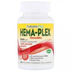 Nature's Plus Hema-Plex Iron 60 mixed berry chewables