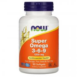 Now Foods Super Omega 3-6-9 1200 mg 90 softgels