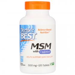 Doctor's Best MSM with OptiMSM 1500 mg 120 Tablets