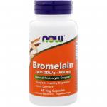 Now Foods Bromelain 2400 GDU/g-500 mg 60 vcaps - фото 1