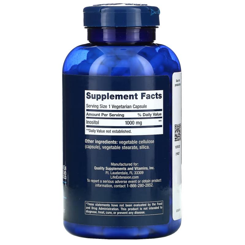 Life Extension Inositol Caps 1000 mg 360 vcapsules - фото 1
