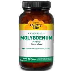 Country Life Molybdenum 150 mcg 100 tablets