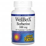 Natural Factors WellBetX Berberine 500 mg 60 vcapsules - фото 1