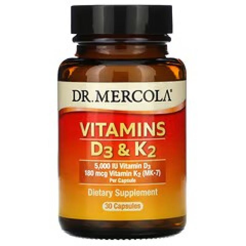 DR. Mercola Vitamins D3 & K2 30 capsules - фото 1