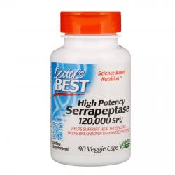 Doctor's Best Best High Potency 120 000 SPU Serrapeptase 90 vcaps