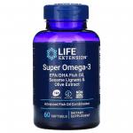 Life Extension Super Omega-3 EPA/DHA Fish Oil Sesame Lignans and Olive Extract 60 Softgels - фото 1