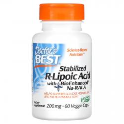 Doctor's Best Stabilized R-Lipoic Acid 200 mg 60 vcaps