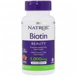 Natrol Biotin Fast Dissolve Strawberry 5.000 mcg 90 tab - фото 1