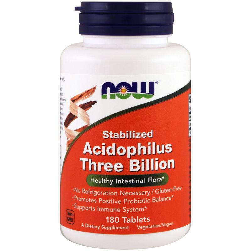 Now Foods Acidophilus Three Billion 180 Tablets - фото 1