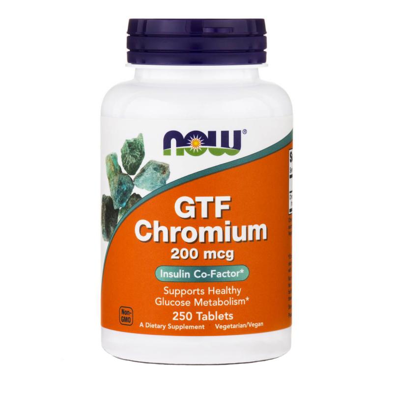 Now Foods GTF Chromium 200 mcg 250 tab - фото 1