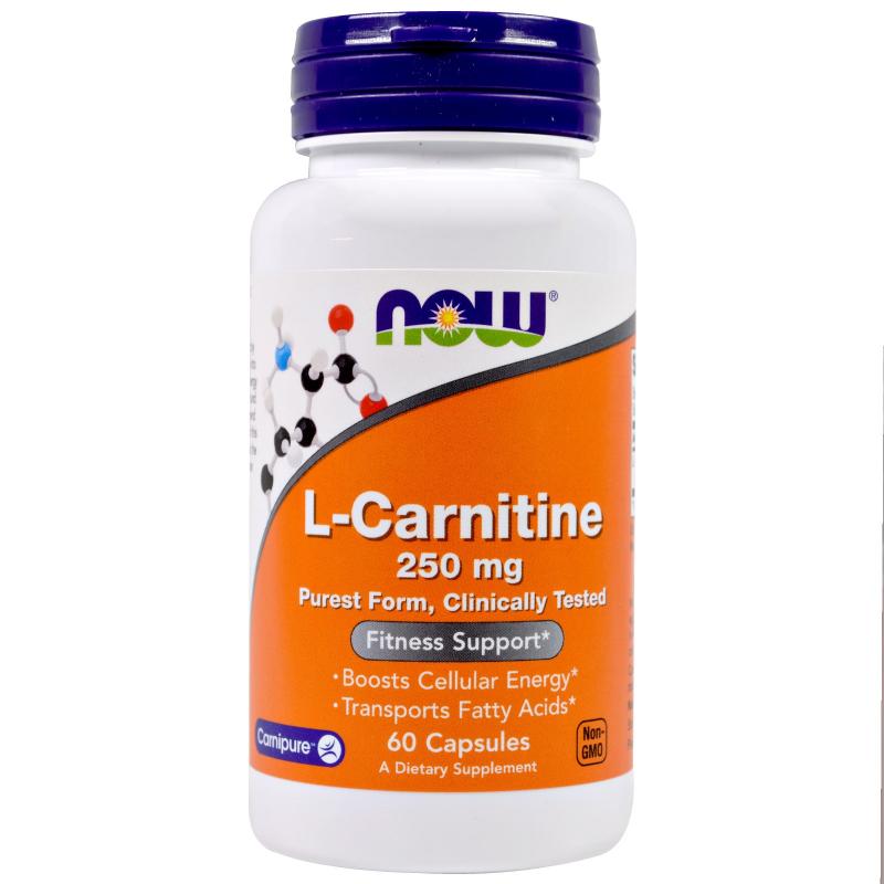 Now Foods L-Carnitine 250 mg 60 caps - фото 1