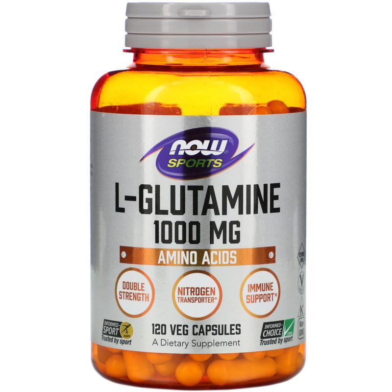 Now Foods L-Glutamine 1000 mg 120 caps - фото 1