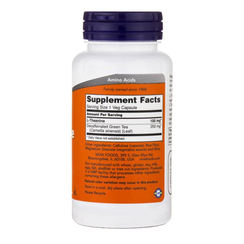 Now Foods L-Theanine 100 mg 90 vcaps - фото 1
