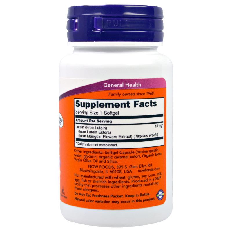 Now Foods Lutein 10 mg 120 soft - фото 1