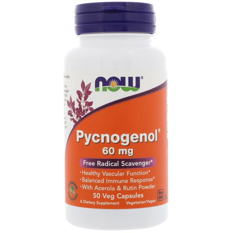 Now Foods Pycnogenol 60 mg 50 vcaps - фото 1