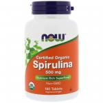 Now Foods Spirulina Certified Organic 500 mg 180 tab - фото 1