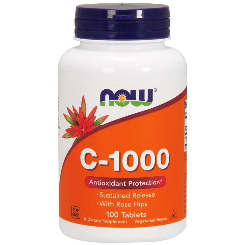Now Foods C-1000 Sustained Release with Rose Hips 100 tab - фото 1