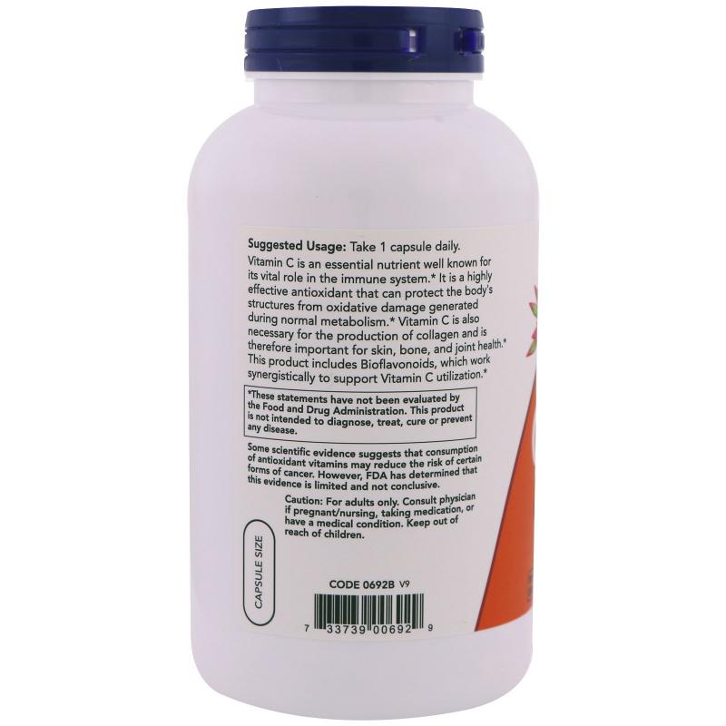 Now Foods C-1000 with 100 mg of Bioflavonoids 250 vcaps - фото 1