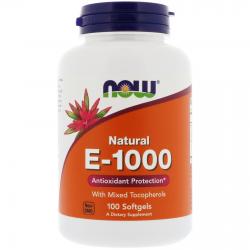 Now Foods E-1000 IU With Mixed Tocopherols 100 softgels