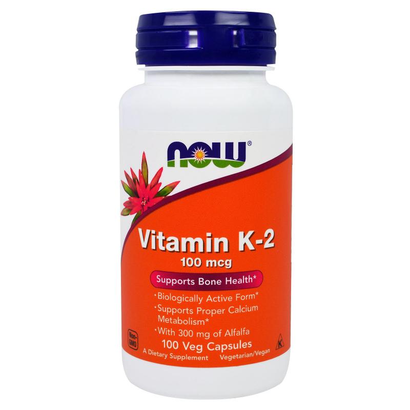 Now Foods Vitamin K-2 100 mcg 100 vcaps - фото 1