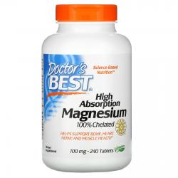 Doctor's Best Magnesium 100 % Chelated 240 tablets