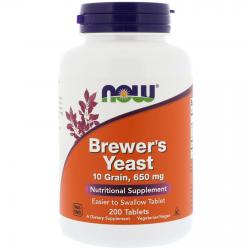 Now Foods Brewer's Yeast 650 mg 200 tablets