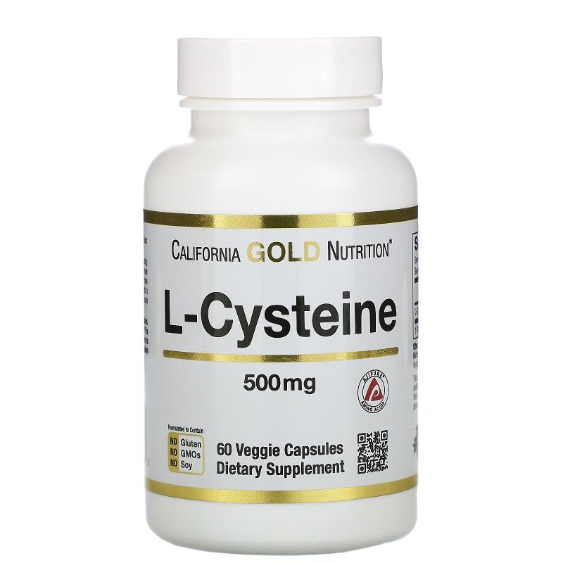 California Gold Nutrition L-Cysteine 500 mg 60 vcaps - фото 1
