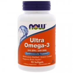 Now Foods Ultra Omega-3 500 EPA/ 250 DHA 90 softgels