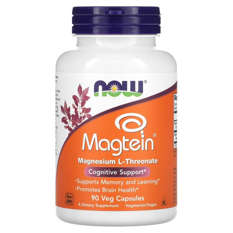 Now Foods Magtein Magnesium L-Threonate 90 Veg Capsules - фото 1