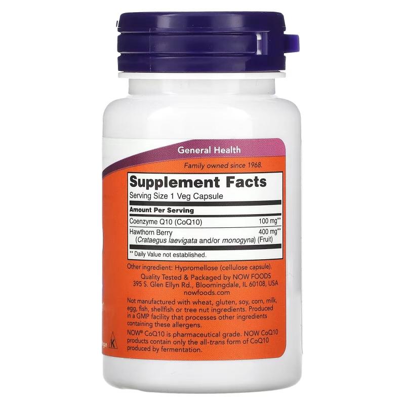 Now Foods CoQ10 100 mg 30 vcaps - фото 1