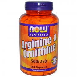 Now Foods Arginine & Ornithine 500/250 250 caps