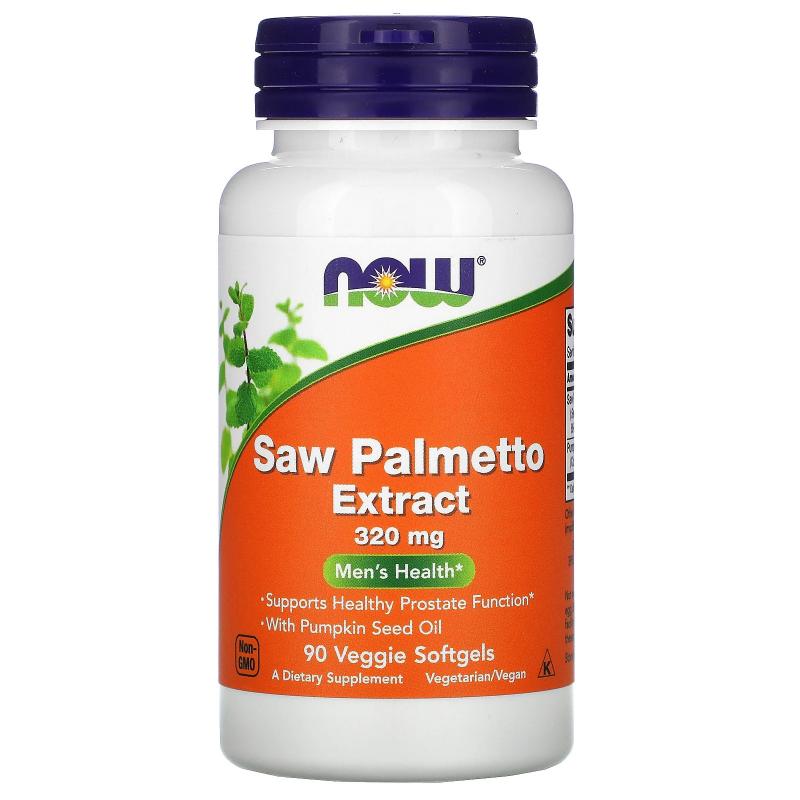 Now Foods Saw Palmetto Extract 320 mg 90 softgels - фото 1